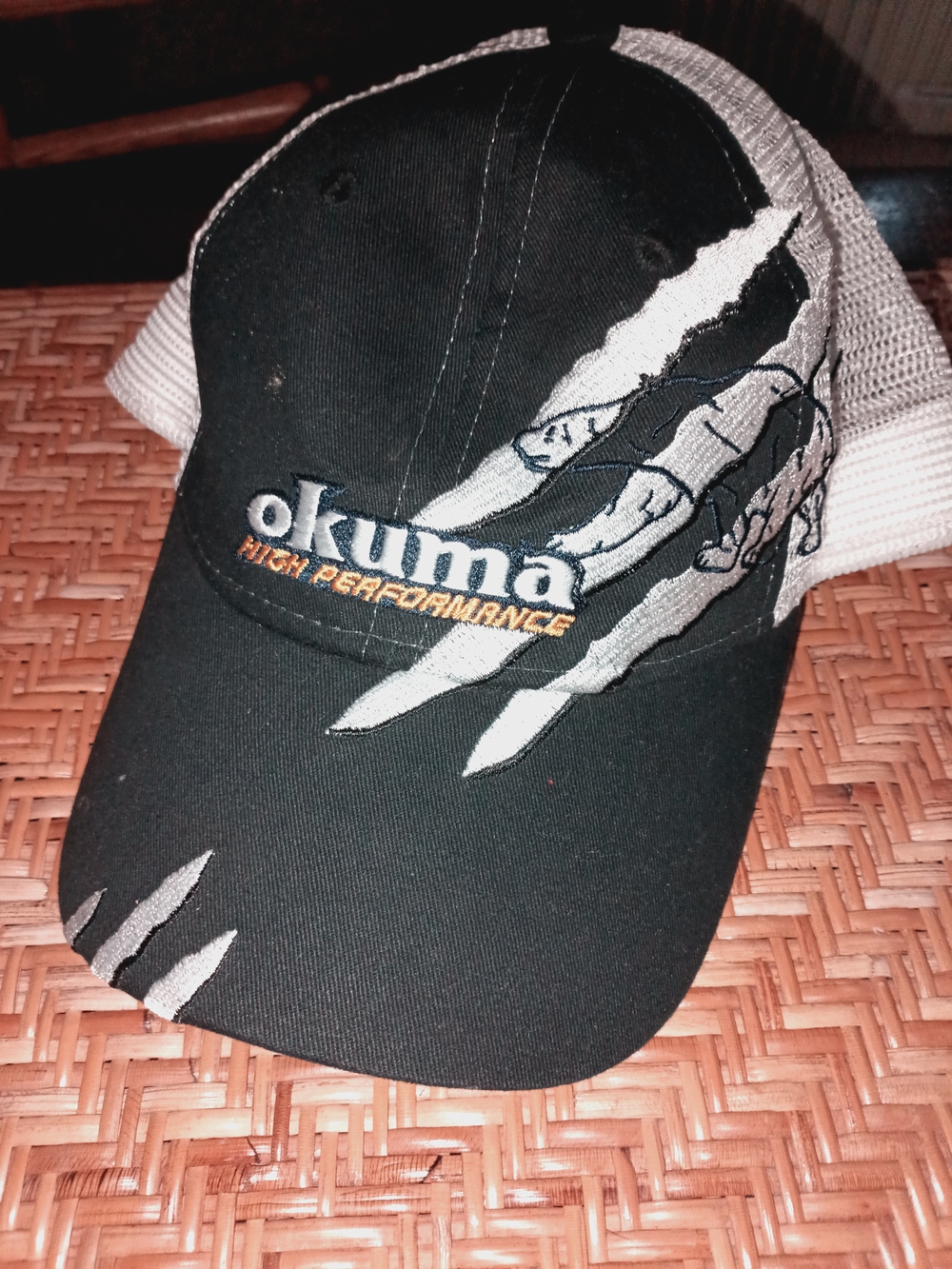 High Performance Black & White Mesh Trucker Hat